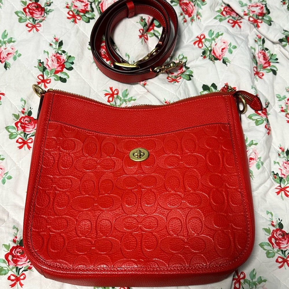 Coach Chaise Crossbody Bag in Embossed Leather